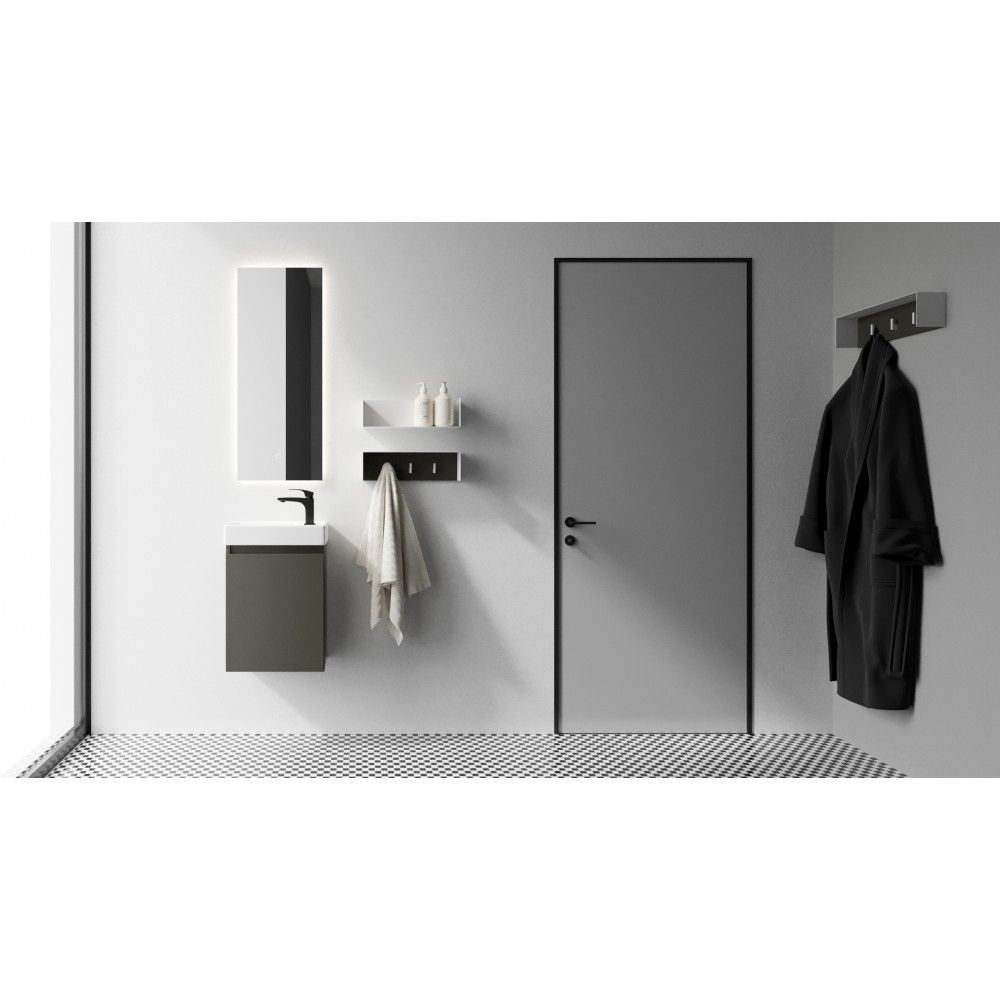 Spintelė po praustuvu Kame MINI, durelių vyriai kairėje, grafito BU/40x22-L/D22-MN