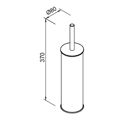Sieninis tualeto šepetys Faneco, tvirtinamas prie sienos, juodas, TB05SJBL