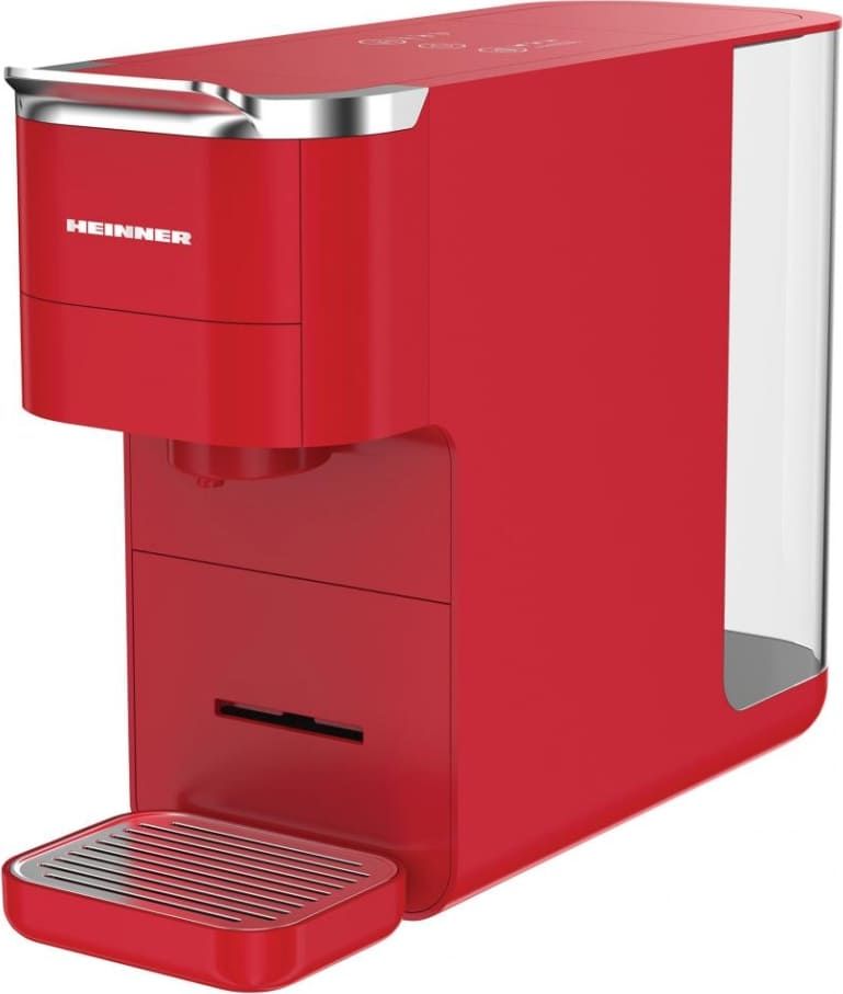 Kavos aparatas (tinka įv.kapsulės ir biri kava) 1525W, 1.5L HEMC-DD15RED HEINNER Kavos aparatas (tinka įv.kapsulės ir biri kava) 1525W, 1.5L HEMC-DD15RED HEINNER