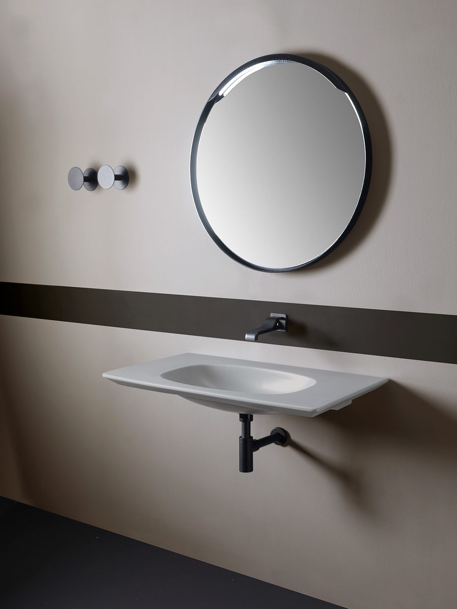 Praustuvas NUDA 900*485 mm su skyle maišytuvui, baltas ND90L
