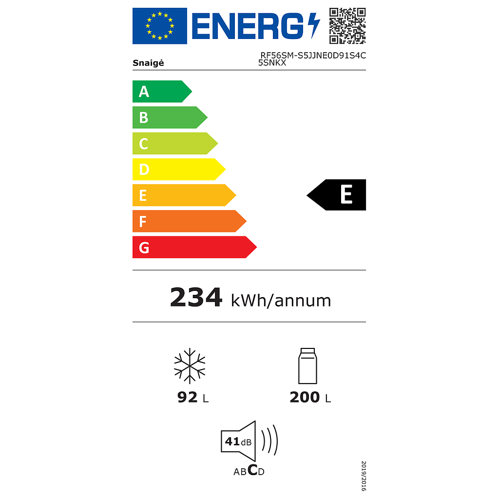 Šaldytuvas SNAIGE RF56SM-S5JJNE0