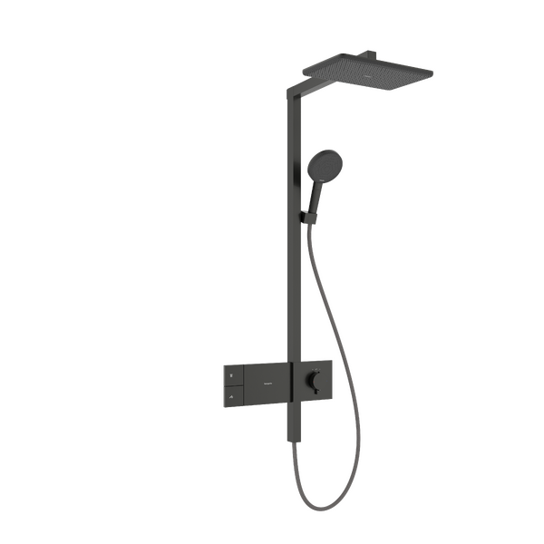 Dušo sistema HANSGROHE Raindance Alive Q 1jet su termostatu, šlifuoto juodo chromo, 24580340 Dušo sistema HANSGROHE Raindance Alive Q 1jet su termostatu, šlifuoto juodo chromo, 24580340