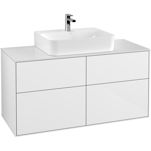 Spintelė praustuvui Villeroy & Boch Finion 120 cm, balta blizgi F13100GF