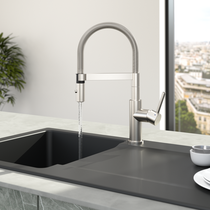 Maišytuvas plautuvei Villeroy & Boch Steel Expert Compact nerūdijantis plienas 927300LC