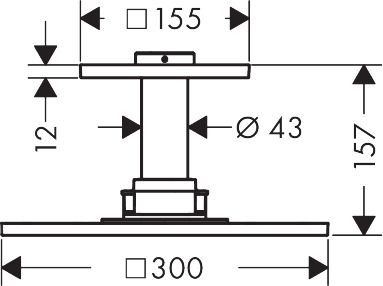 Stacionari dušo galva Axor ShowerSolutions 30 cm, 35316340