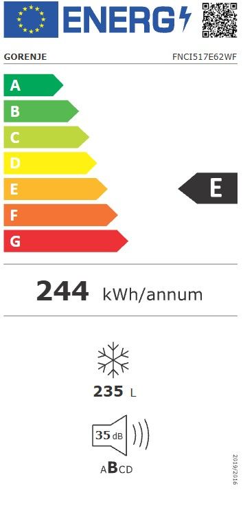 Įmontuojamas šaldiklis Gorenje G600, FNCI517E62WF, 235 l Įmontuojamas šaldiklis Gorenje G600, FNCI517E62WF, 235 l