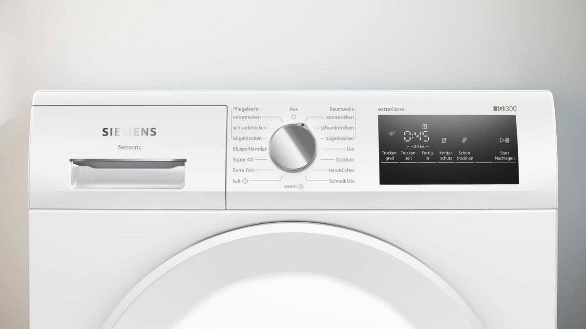 Džiovyklė su šilumos siurbliu Siemens iQ300, WT43HV94, 8 kg