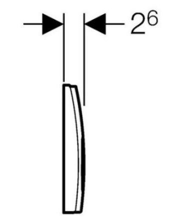 WC klavišas Geberit DELTA 21 baltas 115125111