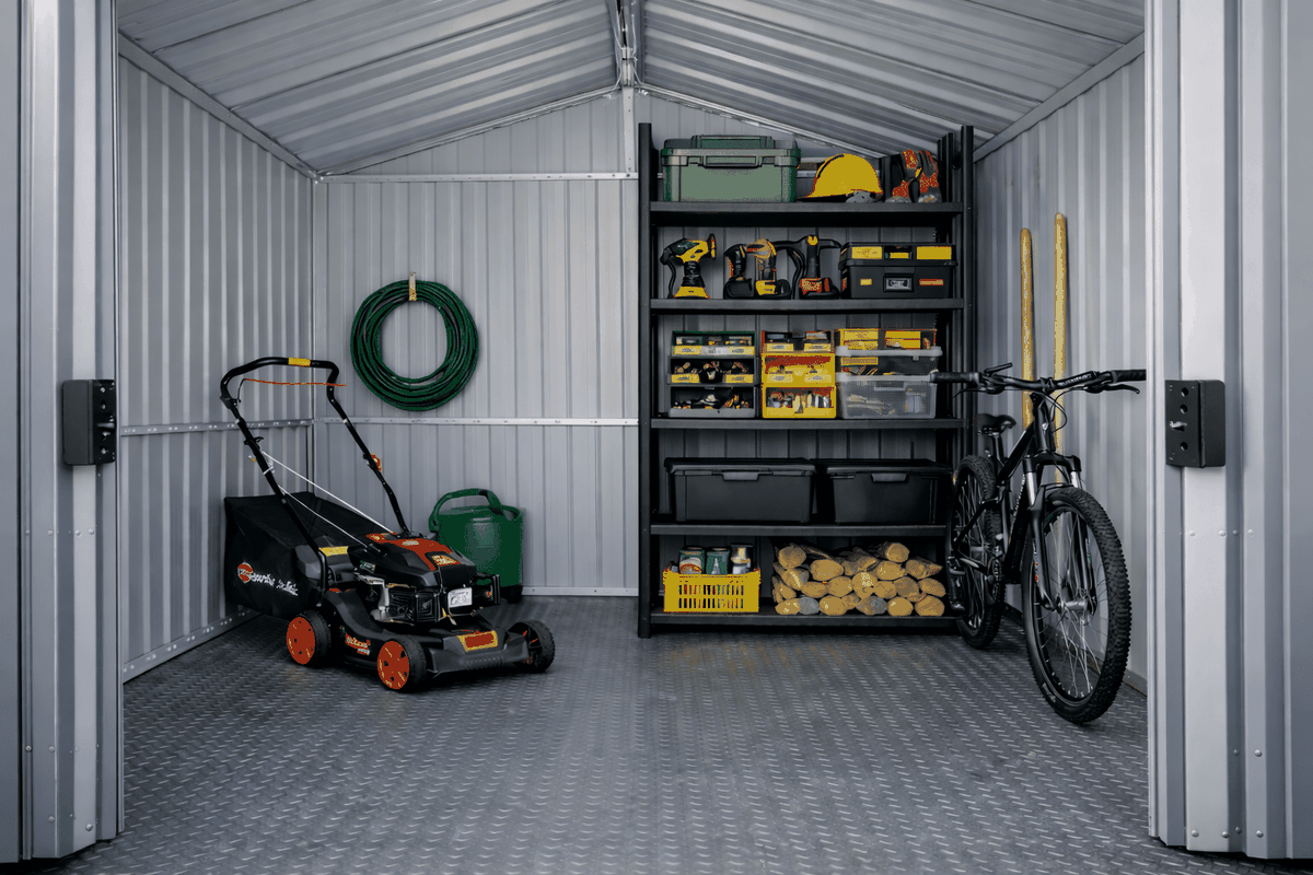 Metalinis sandėliukas HATIS, 3,82 m2, antracito Metalinis sandėliukas HATIS, 3,82 m2, antracito