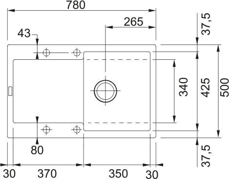 Plautuvė Franke MRG 611-100 XL juoda 1140378126