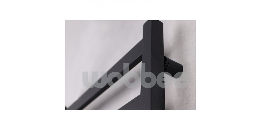 Džiovintuvas WOBBEE TENBY BLACK 50x100cm, kairinis, juodas su laidu