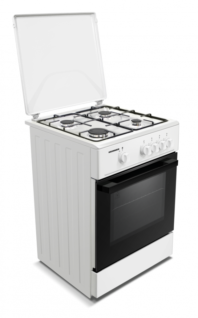 Dujinė viryklė HFSC-K6060WH HEINNER Dujinė viryklė HFSC-K6060WH HEINNER