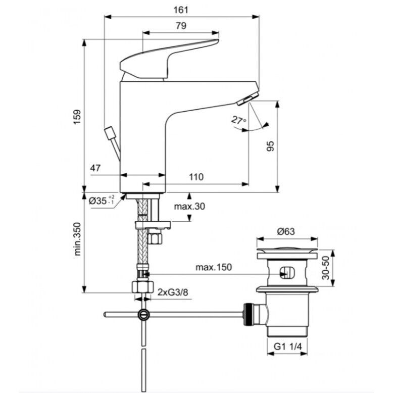 Dušo komplektas Ideal Standard Ceraflex 3IN1 BD001AA