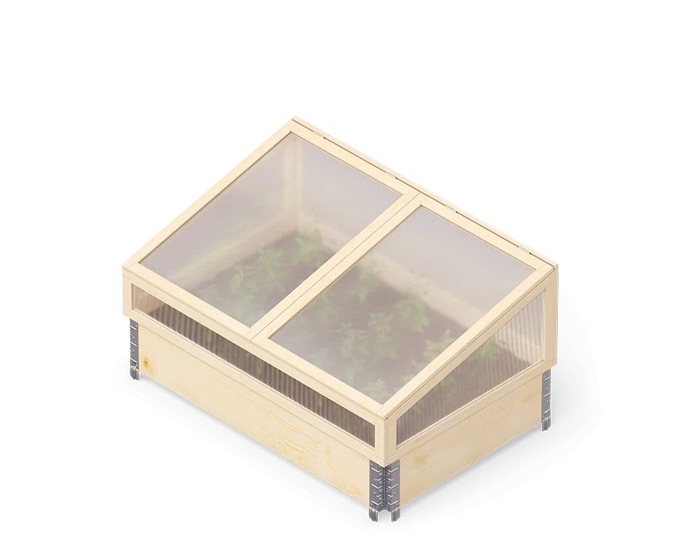 Pakeltos lysvės dangtis Upyard GreenHouse 120x80x42 cm, natūrali, 4752196001830