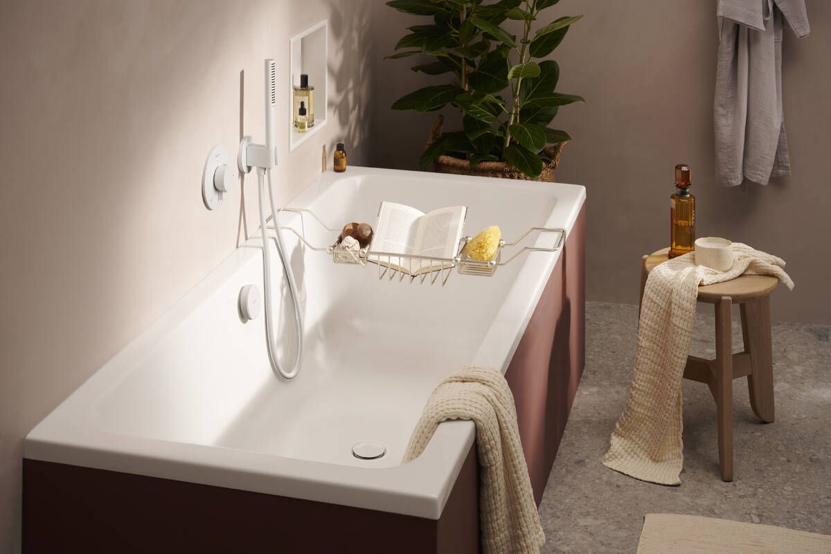 Sieninė Hansgrohe dušo žarnos jungtis su dušo laikikliu FIX FIT S, Matt White, 26888700