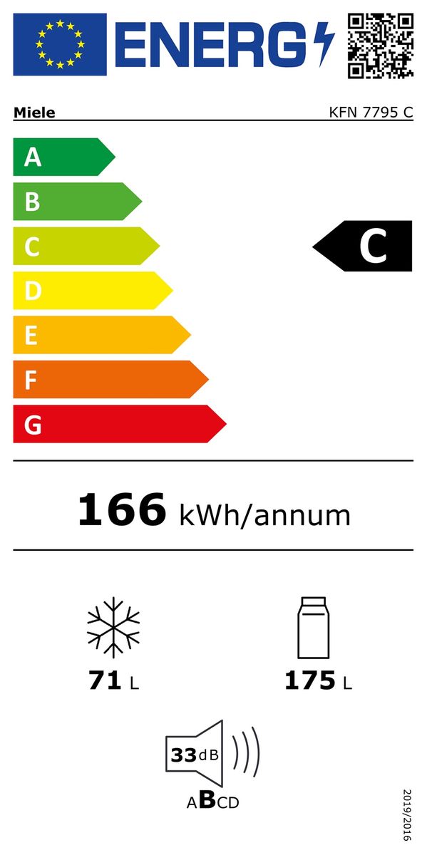 Įmontuojamas šaldytuvas Miele KFN 7795 C, 12445210 Įmontuojamas šaldytuvas Miele KFN 7795 C, 12445210