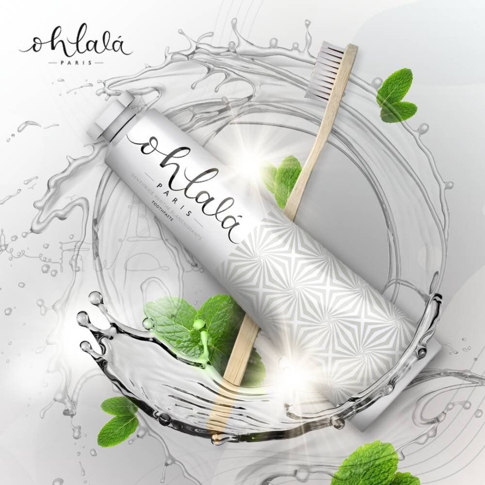 Kelioninis rinkinukas Ohlala dantų pastos Whitening 75ml + Fresh Mint 15ml + Rasberry Mint 15ml, 3770015508309