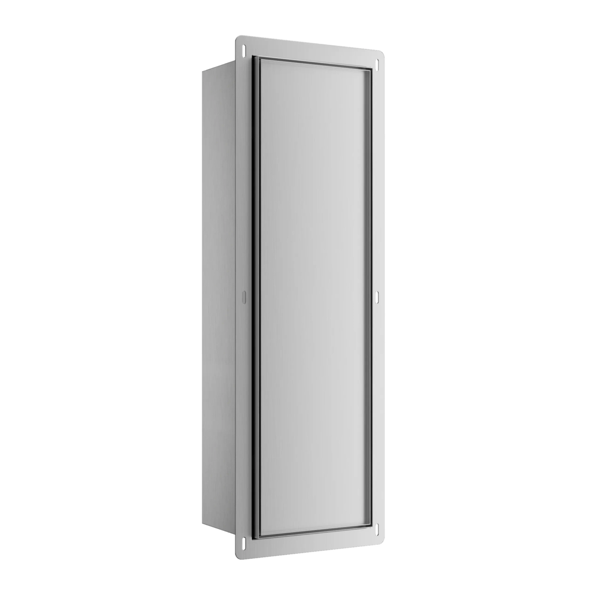 Potinkinė WC šepečio lentyna Balneo Wall Box Brush "L" Left - kairės pusės, įklijuojamai plytelei, nerūdijantis plienas B0401060105-02 Potinkinė WC šepečio lentyna Balneo Wall Box Brush "L" Left - kairės pusės, įklijuojamai plytelei, nerūdijantis plienas B0401060105-02
