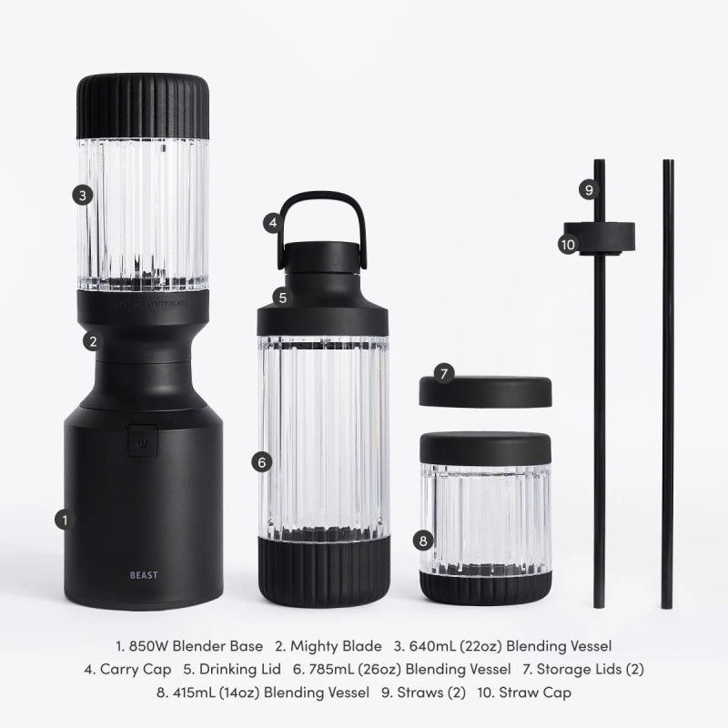 Trintuvas Beast Mighty 850 Plus, B85MH-BK-EU, juodas Trintuvas Beast Mighty 850 Plus, B85MH-BK-EU, juodas