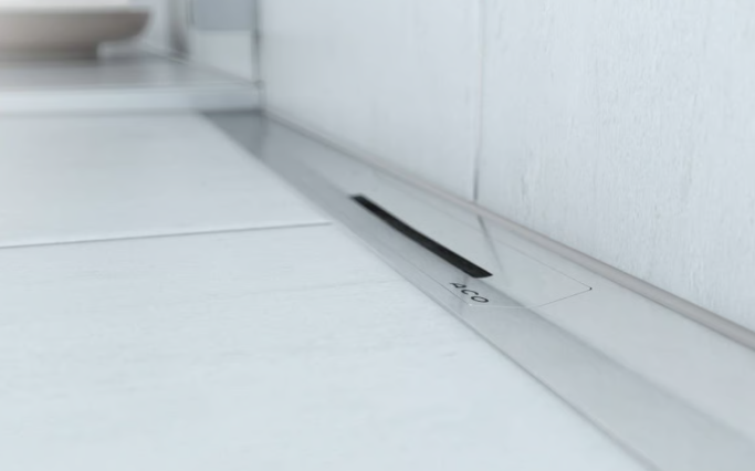 Latakas Aco ShowerDrain S+ L-1000 mm grot. Plate su plaukų sieteliu be trapo K3 90105113