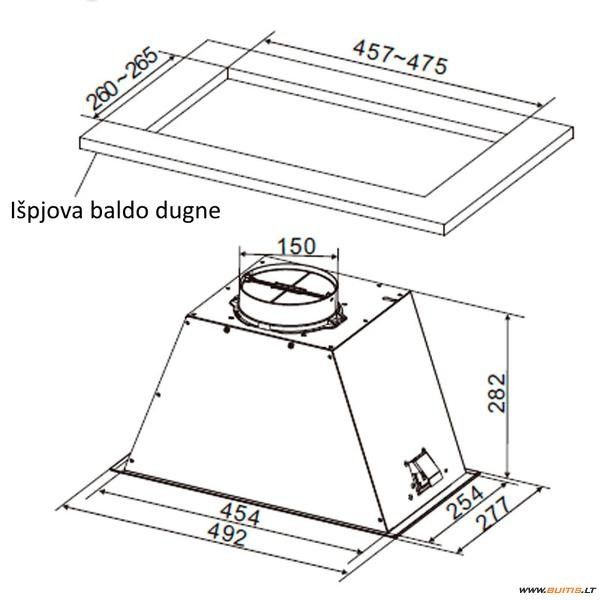 Įmontuojamas gartraukis CATA GT PLUS 45 BK/M Įmontuojamas gartraukis CATA GT PLUS 45 BK/M