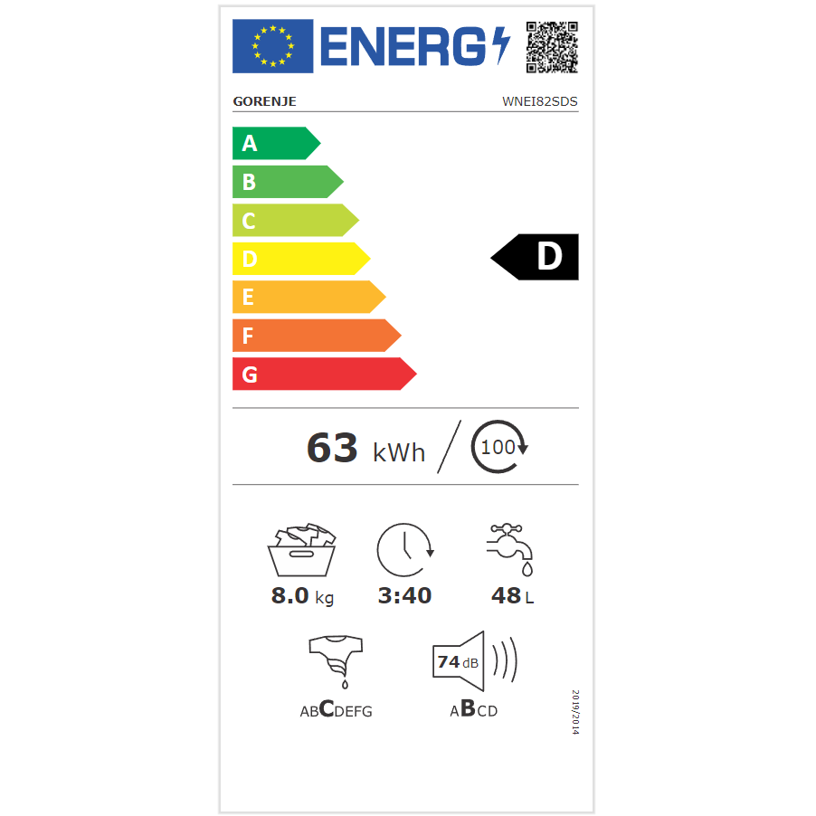 Skalbyklė Gorenje WNEI82SDS