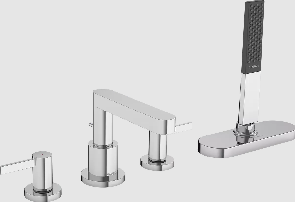 Vonia Paa DECO WALL 166x81 cm, su 4 dalių maišytuvu Finoris