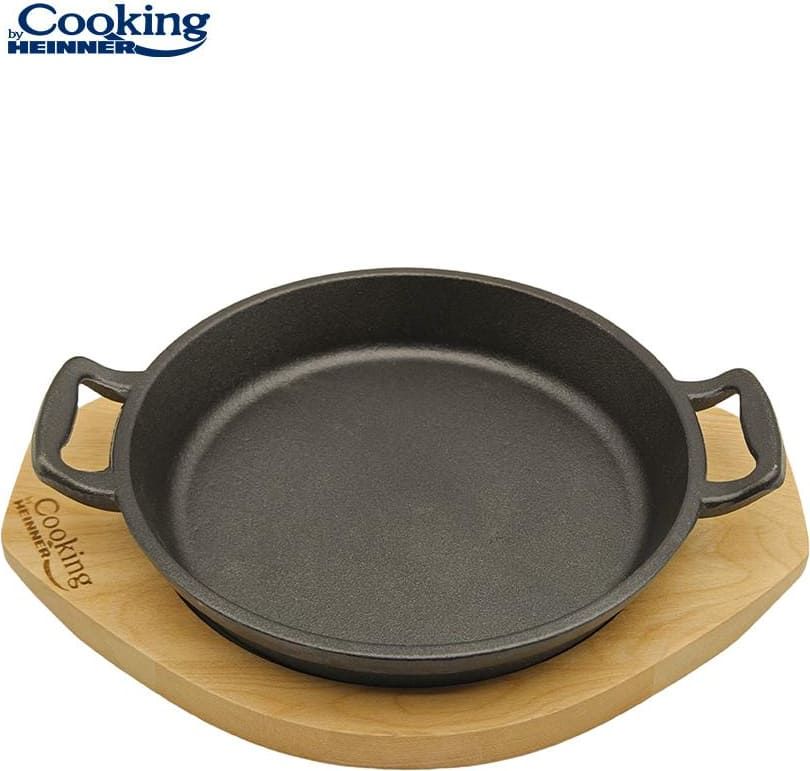 Keptuvė su mediniu padėkliuku ketaus 20cm HR-ZVC-T20 HEINNER Keptuvė su mediniu padėkliuku ketaus 20cm HR-ZVC-T20 HEINNER