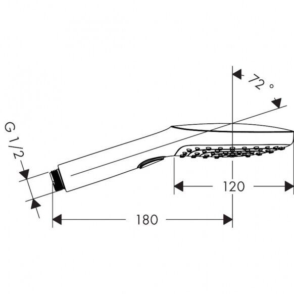 Dušo galvutė Hansgrohe Raindance Select E 120 3jet, aukso sp. 26520990