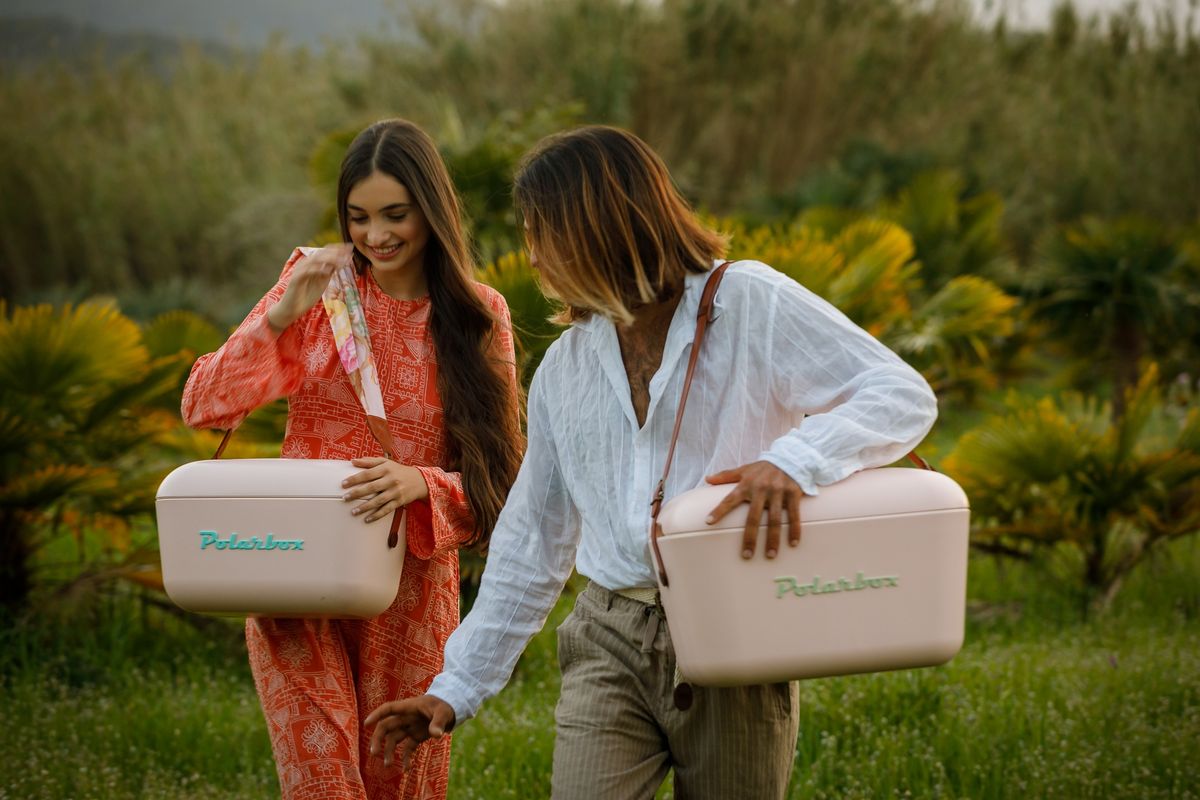 POLARBOX Yellow – Cyan Classic retro šaltkrepšis, 20L