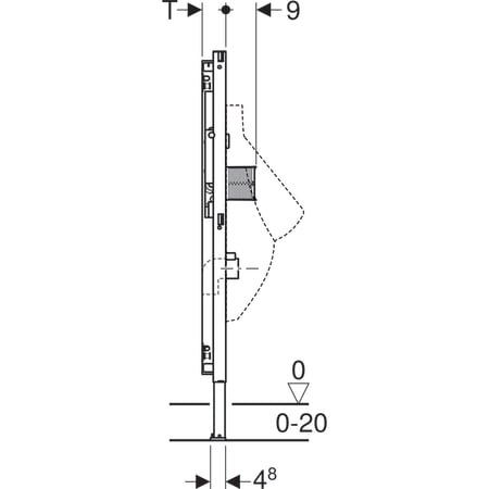 Potinkinis pisuaro rėmas Geberit Duofix 111689001