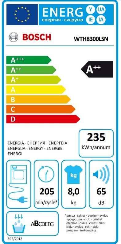 Džiovyklė Bosch WTH8300LSN Džiovyklė Bosch WTH8300LSN