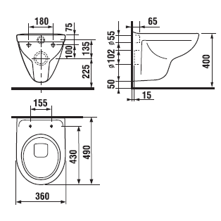 Pakabinamas unitazas Jika Lyra plus compact