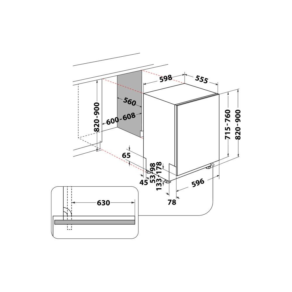 Įmontuojama indaplovė Whirlpool W8I HT40 T Įmontuojama indaplovė Whirlpool W8I HT40 T