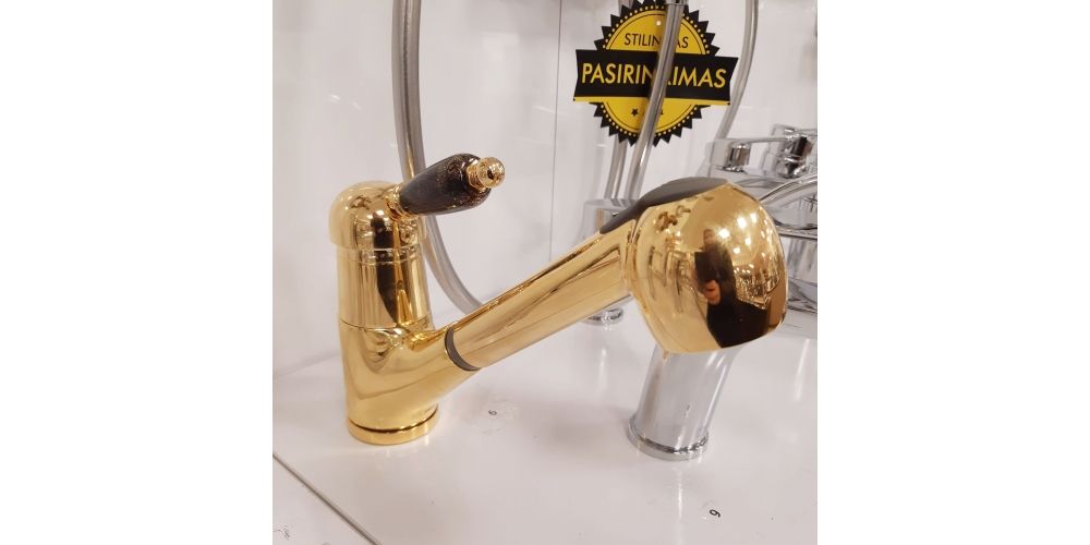 Maišytuvas plautuvei Fiore IMPERIAL BLACK, aukso spalvos, 89OO4010