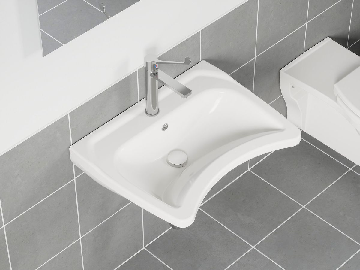 Praustuvas Ravak Safe 60, su maišytuvo anga ir perpildymo anga, XJX01160006