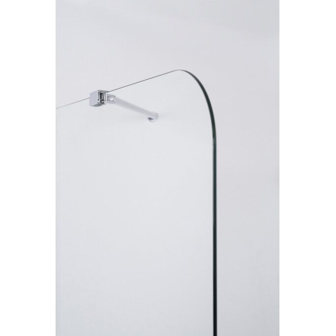Vonios sienelė Brasta Glass Mija 90 cm, pilkas
