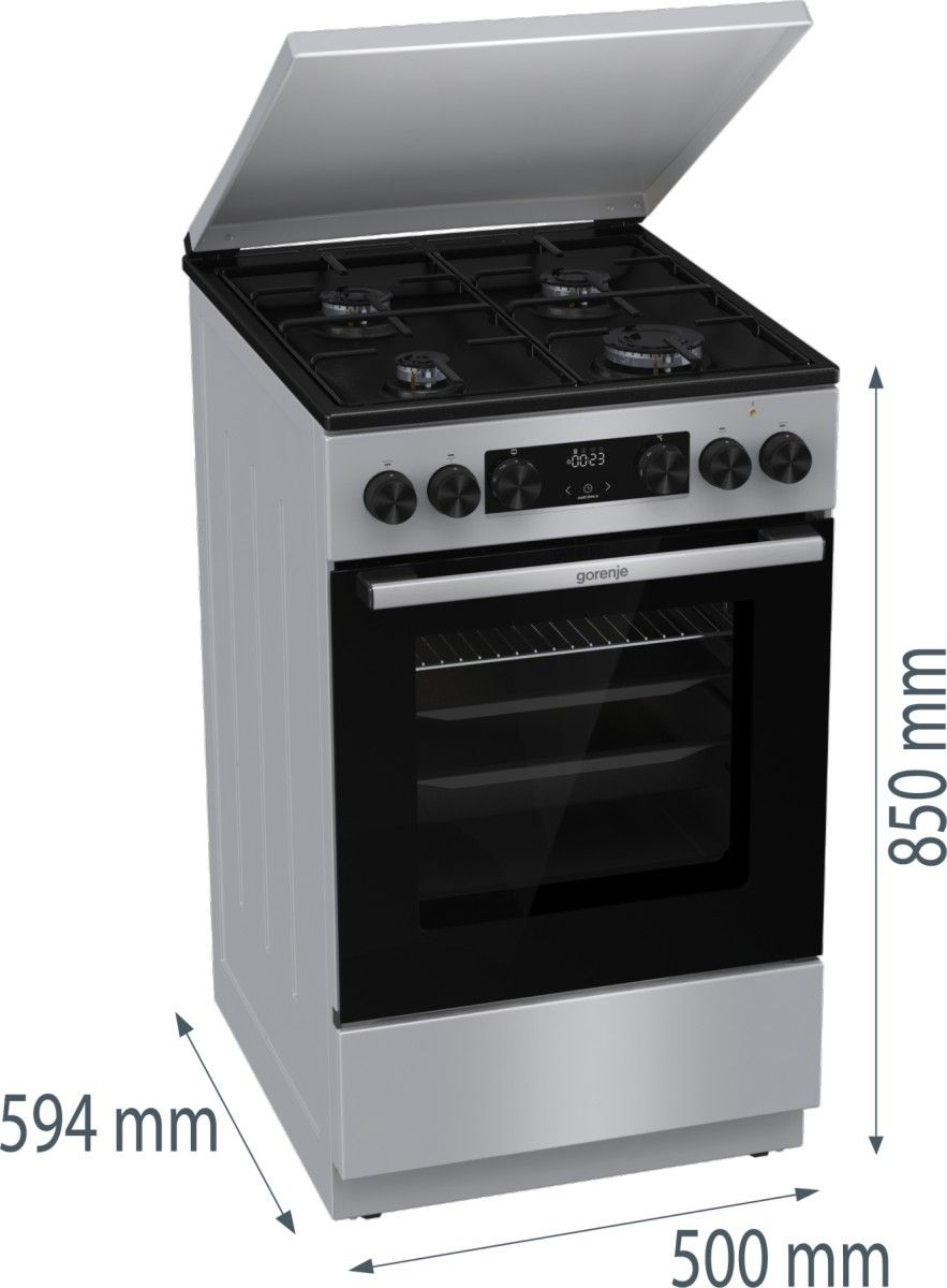 Dujinė viryklė su elektrine orkaite Gorenje GK5C42SJ Dujinė viryklė su elektrine orkaite Gorenje GK5C42SJ