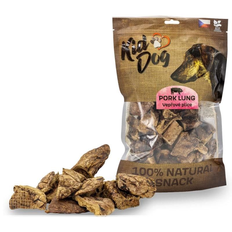 KIDDOG 100% natūralūs kiaulių plaučiai 200g KIDDOG 100% natūralūs kiaulių plaučiai 200g