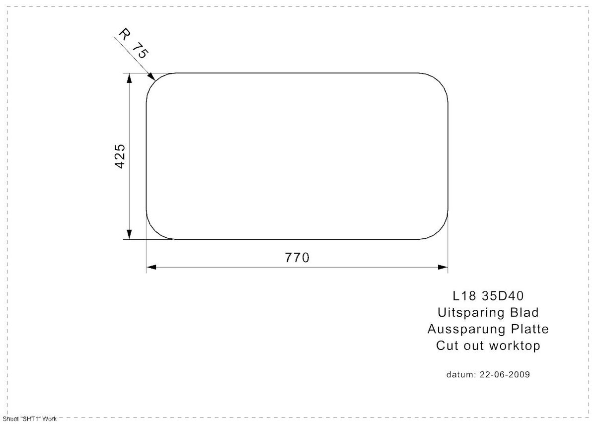Plieninė plautuvė Reginox L18 35D40 KGKG CC, nerūdijantis plienas R34989