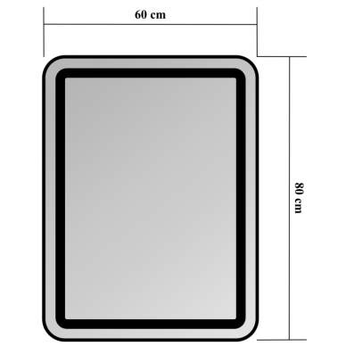 Veidrodis Blu Leon su LED apšvietimu 60 cm, BDV011608000100
