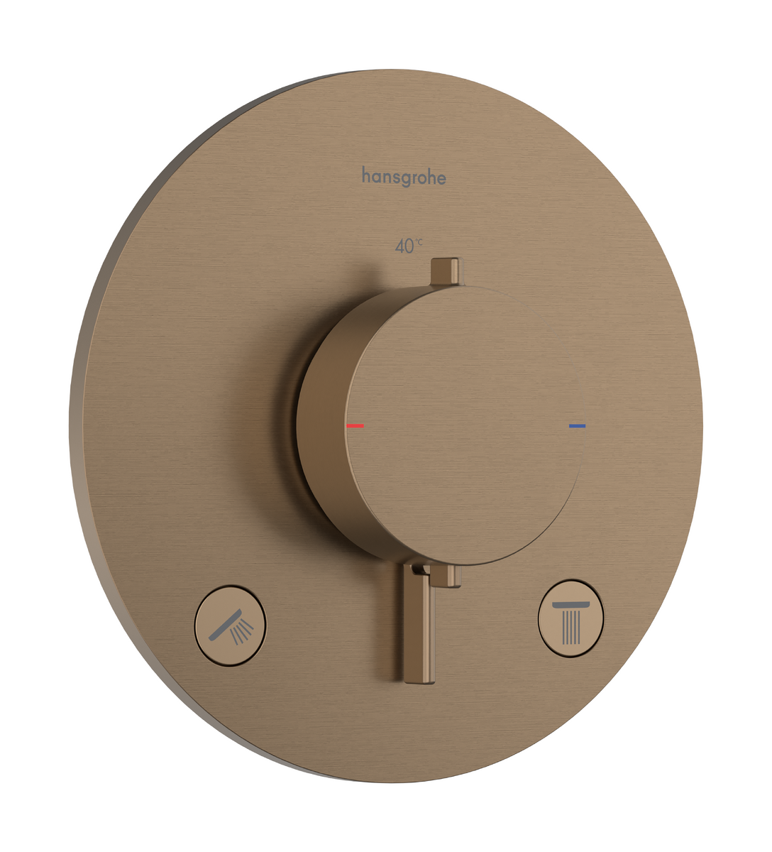 Termostatinis dušo/vonios maišytuvas Hansgrohe Ecostat Comfort S 2-jų krypčių, brushed bronze, 33715140
