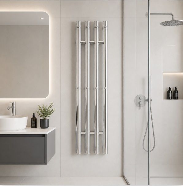 Rankšluosčių džiovintuvas Očenašek 4TT 31x130 cm, 8 kabliukai, blizgus nerūdijantis plienas Rankšluosčių džiovintuvas Očenašek 4TT 31x130 cm, 8 kabliukai, blizgus nerūdijantis plienas
