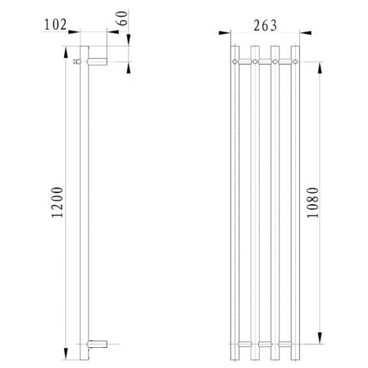 Elektrinis rankšluosčių džiovintuvas Sapho Papinado 26,3x120 cm, matinė juoda Elektrinis rankšluosčių džiovintuvas Sapho Papinado 26,3x120 cm, matinė juoda
