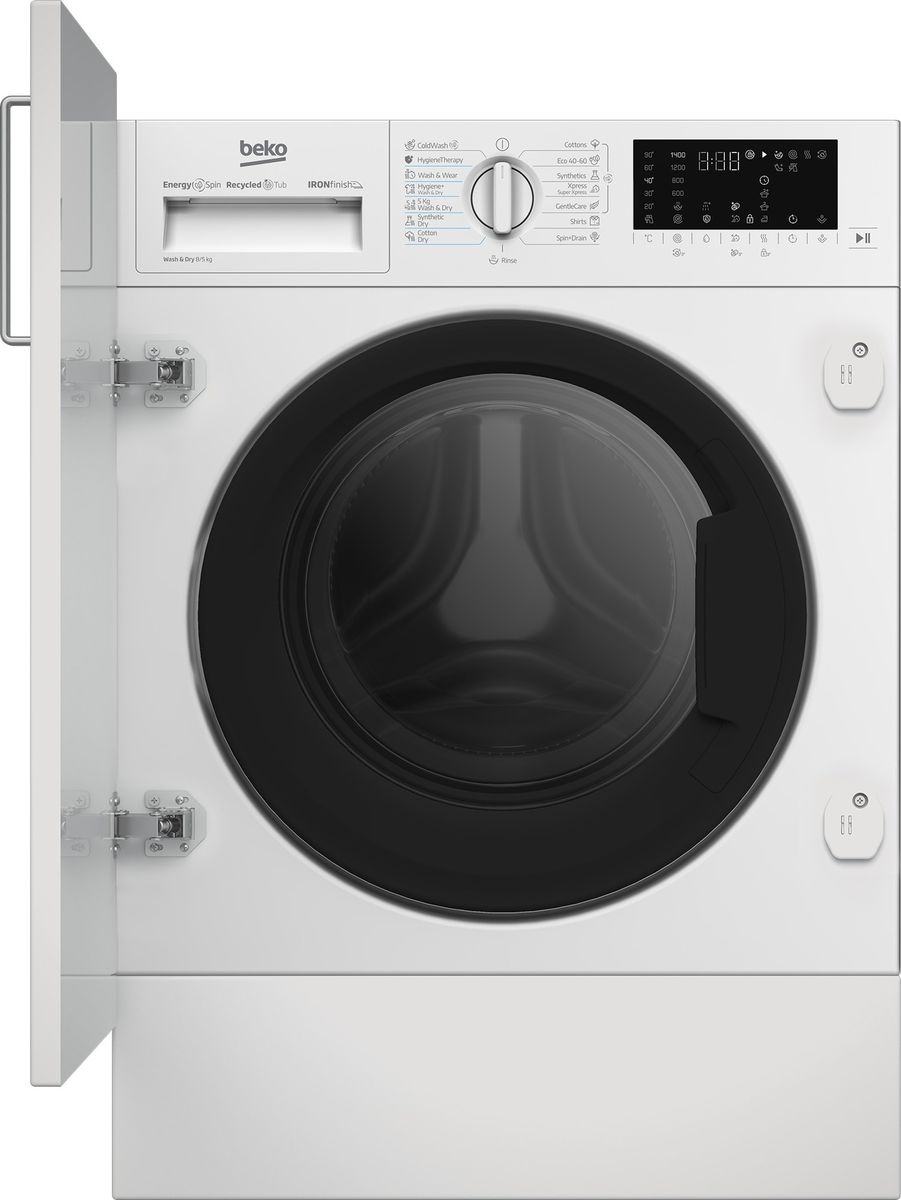 Įmontuojama skalbimo mašina su džiovinimo funkcija Beko B5DBT68547W