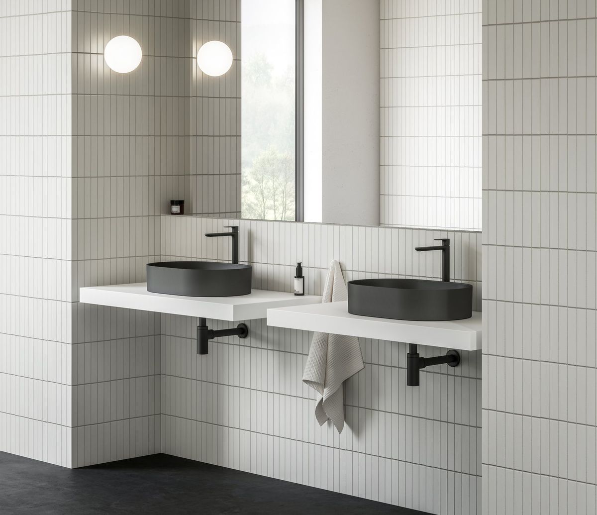 Keraminis praustuvas Ceramic O SLIM 550 juodas matinis, XJX0D155000