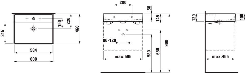Praustuvas KARTELL 600x460 mm, juodas matinis, H8103337161091 Praustuvas KARTELL 600x460 mm, juodas matinis, H8103337161091