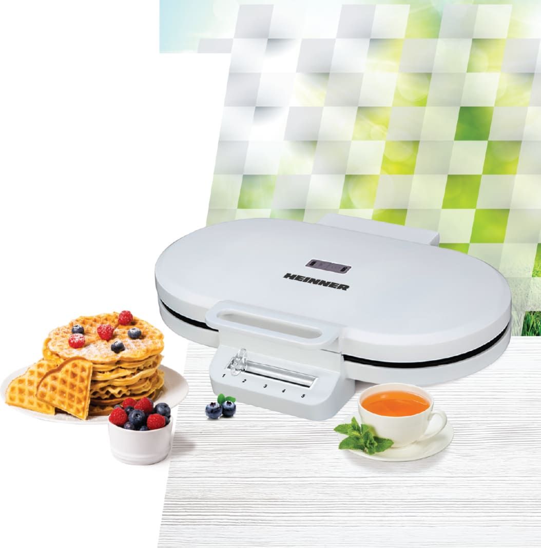 Vaflių kepimo aparatas 1400W HWF-F14002WH HEINNER Vaflių kepimo aparatas 1400W HWF-F14002WH HEINNER