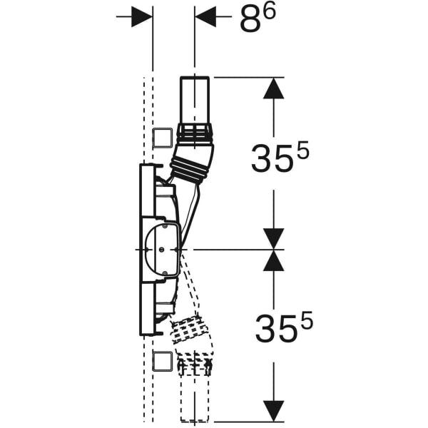 Dušo latakas Geberit Duofix ShowerDrain H50, 111591001