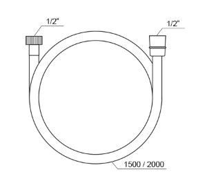 Dušo žarna SatinFlex 150 cm., aukso, X07P707